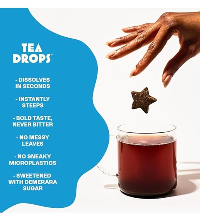 Tea Drops 8-Pack Limited Edition 10ct Tea Box Collection | Organic Bagless Tea Assortment | Handmade in USA | Woman-Owned | Includes Chai Spice, Chocolate Earl Grey, Ube Berries, Matcha, Lavender Matcha, Citrus Ginger, Peppermint & Rose Earl Grey