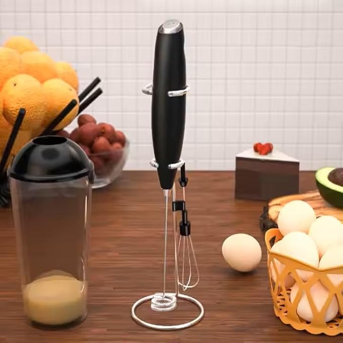 Coffee Foam Maker, Automatic Milk Frother, Handheld Wand, Drink Mixer, Stirrer, Battery-Operated, Lattes, Cappuccinos, Frothy Milk, Easy to Use, Kitchen Essential, Espresso, Milk Frother Wand