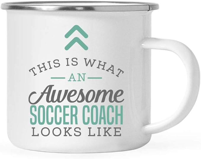 Andaz Press 11oz. Stainless Steel Campfire Coffee Mug Gift, This is What an Awesome Soccer Coach Looks Like, 1-Pack, Birthday Gift Ideas Coworker Him Her, Includes Gift Box