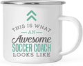 Andaz Press 11oz. Stainless Steel Campfire Coffee Mug Gift, This is What an Awesome Soccer Coach Looks Like, 1-Pack, Birthday Gift Ideas Coworker Him Her, Includes Gift Box