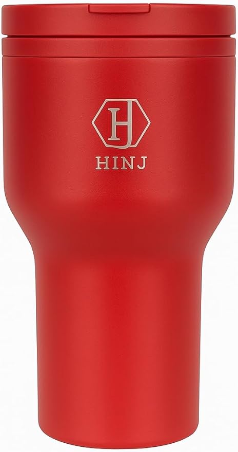 Insulated Travel Tumbler, Crimson, Stainless Steel with Lid