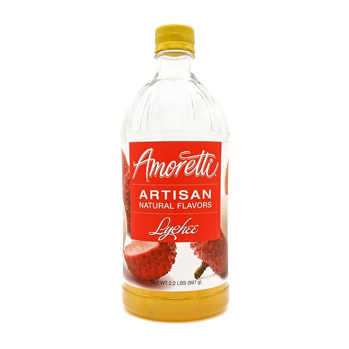 Amoretti - Natural Lychee Artisan Flavor Paste, 2.2 lbs, Perfect For Ice Cream, Beverages, Cakes, and more, Preservative Free, Vegan, Gluten Free, No Artificial Sweeteners, Highly Concentrated