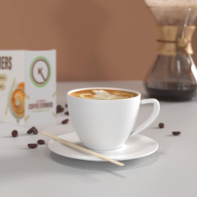 1000pc Wood Coffee Stir Sticks - Biodegradable 7" Wood Stirrers for Coffee, Disposable Wooden Stir Sticks for Coffee Bar, Wooden Coffee Stirrers, Round-end BPA free Coffee Sticks