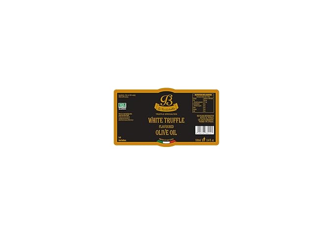 La Rustichella - White Truffle Olive Oil 3.38 fl oz (100 ml) - 100% Made in Italy | Vegan, Gluten-Free, Cholesterol-Free