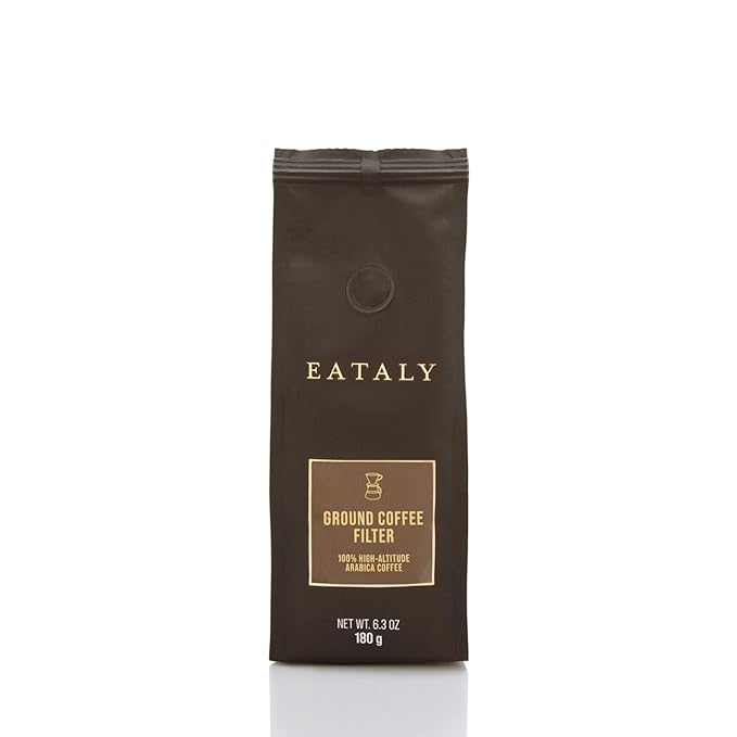 Eataly 100% High Altitude Arabica Coffee (6.3 Ounce (Pack of 1), Filter Ground Coffee)