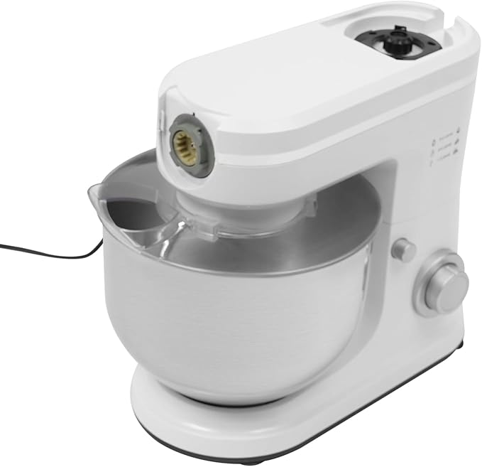 Food Processor, 700W Electric Chopper with Meat Grinder & Veggie Chopper, 6+1 Speed, 6.34QT Bowl (White)