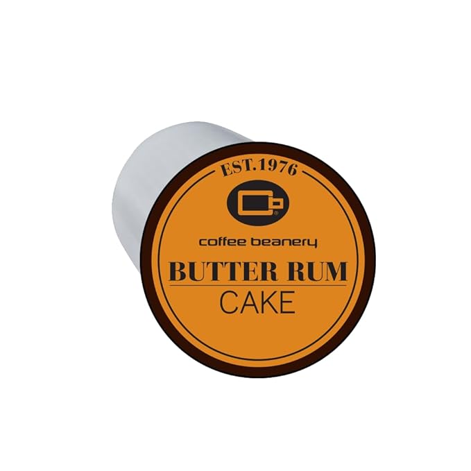 Butter Rum Cake Coffee Pods by Coffee Beanery | 48ct Bulk Medium Roast Arbica Coffee