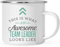Andaz Press 11oz. Stainless Steel Campfire Coffee Mug, Awesome Team Leader Look, 1-Pack, Birthday Gift Ideas, Includes Gift Box