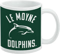 Le Moyne College Dolphins Logo Ceramic Coffee Mug, Novelty Gift Mugs for Coffee, Tea and Hot Drinks, 11oz, White