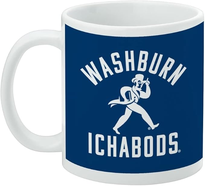 Washburn University Ichabods Logo Ceramic Coffee Mug, Novelty Gift Mugs for Coffee, Tea and Hot Drinks, 11oz, White