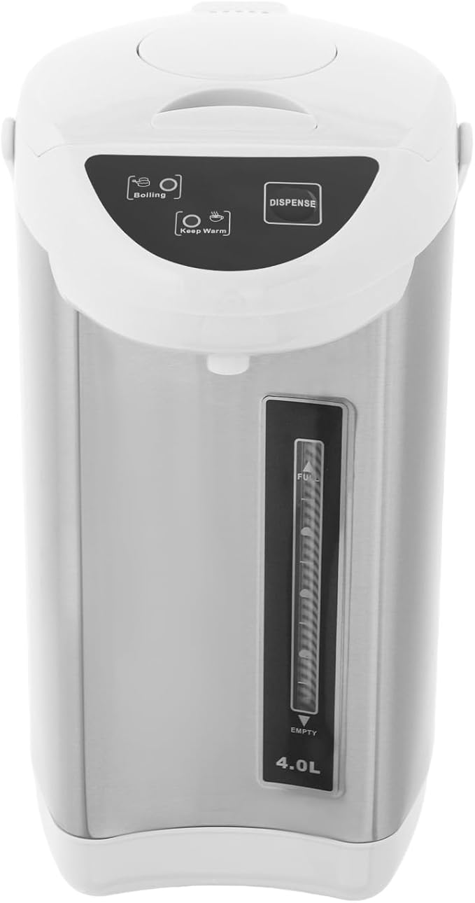 4L Electric Kettle, 135OZ Hot Water Urn Pot Dispenser Electric Tea Coffee Kettle with 3 Water Dispensing Modes, 750W Stainless Steel Boiler Warmer for Home Kitchen (Grey)