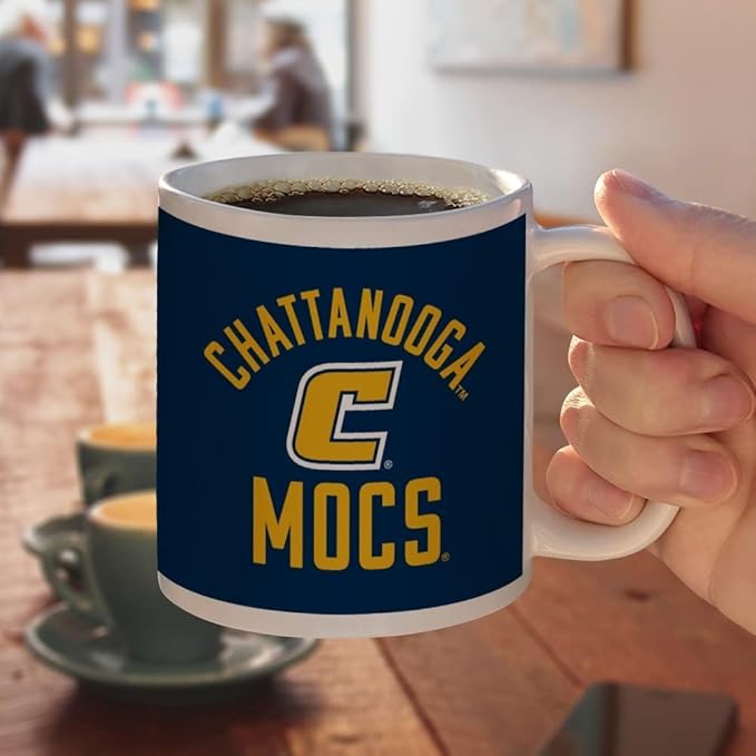 University of Tennessee at Chattanooga Mocs Ceramic Coffee Mug, Novelty Gift Mugs for Coffee, Tea and Hot Drinks, 11oz, White