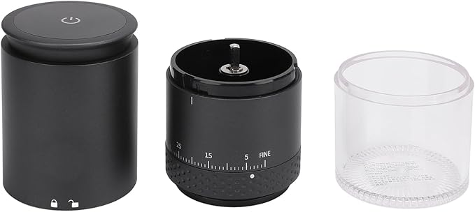 Coffee Grinder, 110ml Powder Capacity Electric Coffee Bean Grinder, Removable Chamber 38 Speeds USB Rechargeable Coffee Mill, for Beans (Black)