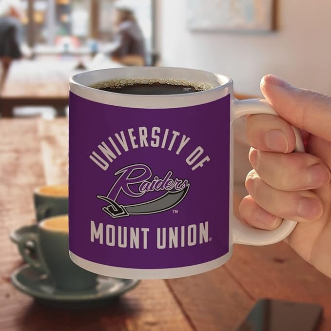 University of Mount Union Raiders Ceramic Coffee Mug, Novelty Gift Mugs for Coffee, Tea and Hot Drinks, 11oz, White