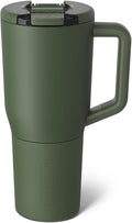 BrüMate Müv - 35oz 100% Leak Proof Insulated Coffee Mug with Handle & Lid - Stainless Steel Coffee Travel Mug - Double Walled Coffee Cup (OD Green)