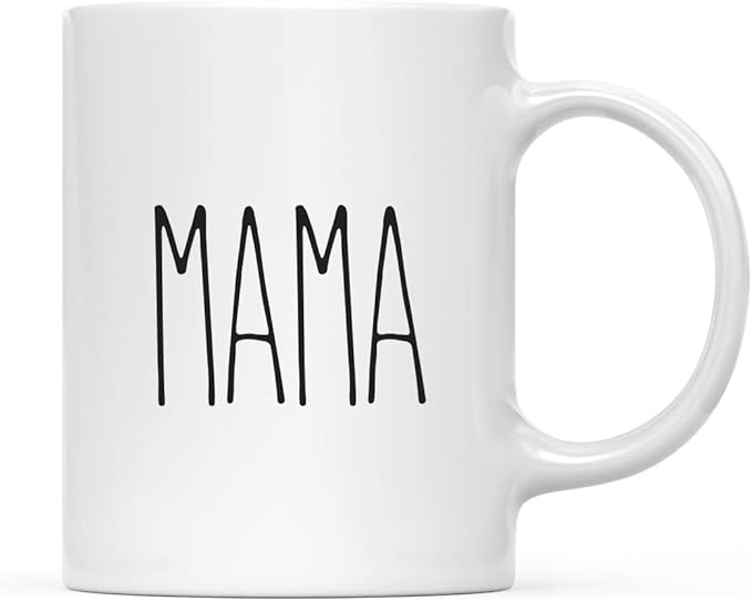 Andaz Press Simple Rustic Farmhouse Kitchen Decor 11oz. Ceramic Coffee Tea Mug Gift, Mama, 1-Pack, Birthday Christmas Gift Ideas for Family, Friends