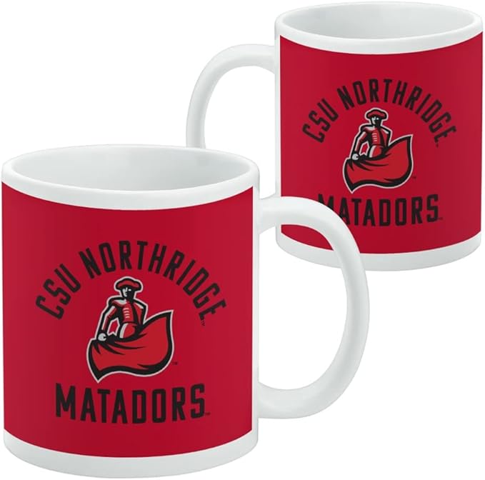 Cal State Northridge Matadors Ceramic Coffee Mug, Novelty Gift Mugs for Coffee, Tea and Hot Drinks, 11oz, White