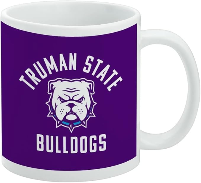 Truman State University Bulldogs Logo Ceramic Coffee Mug, Novelty Gift Mugs for Coffee, Tea and Hot Drinks, 11oz, White