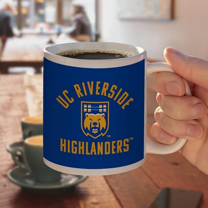 University of California, Riverside Highlanders Ceramic Coffee Mug, Novelty Gift Mugs for Coffee, Tea and Hot Drinks, 11oz, White
