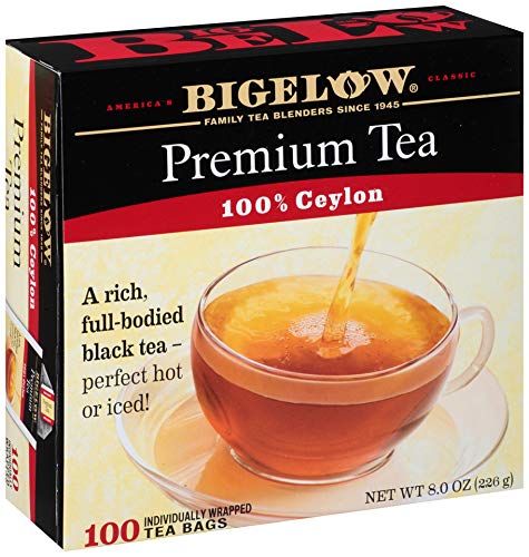 Bigelow 100 Count Premium Blend Black Tea (Case of 10), Contains 1,000 Total Individually Wrapped Tea Bags, Full Caffeine
