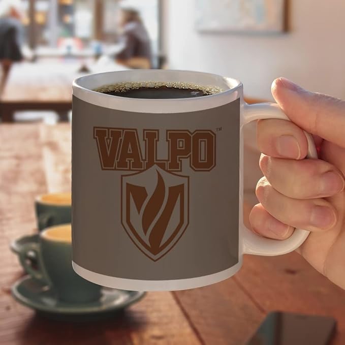 Valparaiso University Beacons Logo Ceramic Coffee Mug, Novelty Gift Mugs for Coffee, Tea and Hot Drinks, 11oz, White