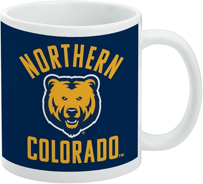 Northern Colorado Bears Logo Ceramic Coffee Mug, Novelty Gift Mugs for Coffee, Tea and Hot Drinks, 11oz, White