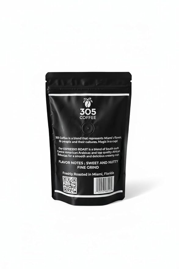 305 Coffee, Miami Blend, Premium Ground Coffee (10 oz, Espresso)
