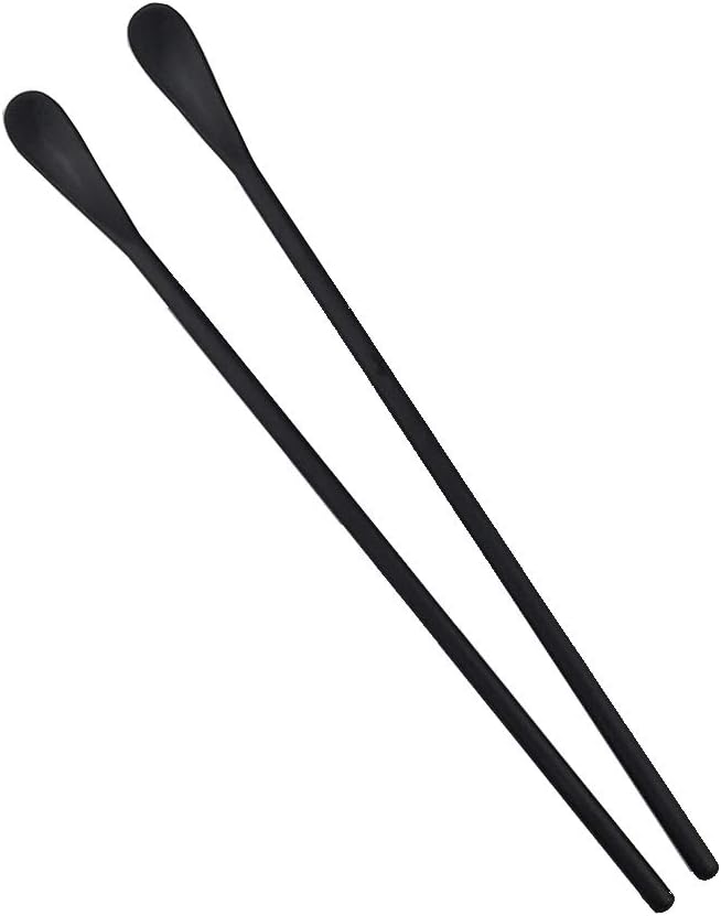 JASHII Matte Long Handle Spoon Cocktail Mixing Stirring Spoons Iced Tea Coffee Spoons with 8.6 inch Long Handle Brushed SUS304 Stainless Steel, 6-Piece
