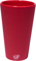 Silipint 16oz Silicone Pint Glass – Unbreakable BPA-Free Reusable Silicone Drinking Cup – Flexible Dishwasher Microwave & Freezer Safe – Stemless Glass for Water Coffee Smoothies (Classic Red)