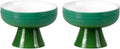KAMMAK Tea Cup,1.9oz Small Tea Cups for Home, Party, Office, Porcelain Tea Cup Set, Emerald Green Ceramic Teacup, Chinese Kungfu Tea Set for Hot/Cold Drink