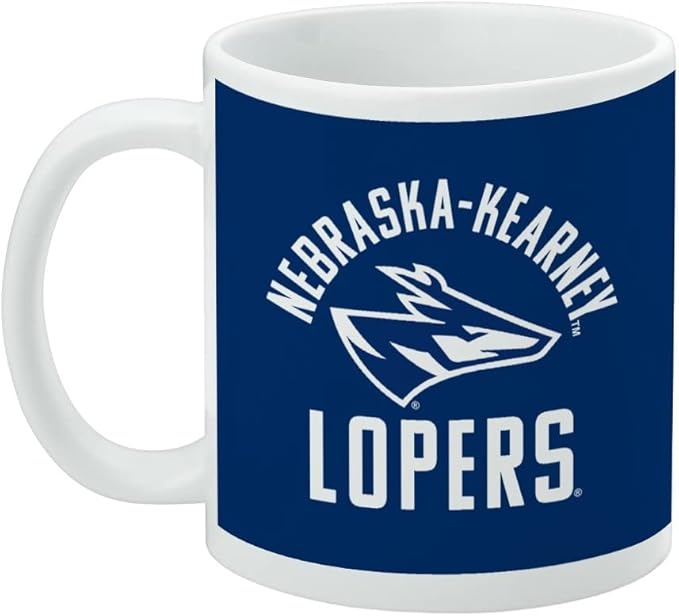 University of Nebraska at Kearney Lopers Logo Ceramic Coffee Mug, Novelty Gift Mugs for Coffee, Tea and Hot Drinks, 11oz, White