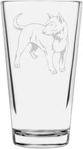 Telomian Custom Personalized Dog Themed Etched All Purpose 16oz Pint Glass