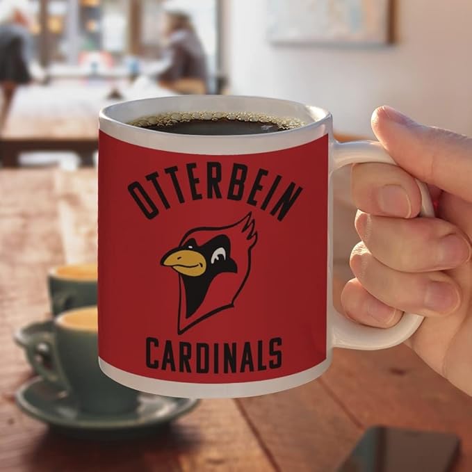 Otterbein University Cardinals Logo Ceramic Coffee Mug, Novelty Gift Mugs for Coffee, Tea and Hot Drinks, 11oz, White