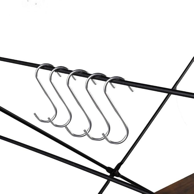Kitchen Bakers Rack with Storage Shelves, Small Coffee Bar Table with 4 Hooks, 4 Tiers Microwave Stand Station with Adjustable Shelves, Freestanding Kitchen Appliance Organizer