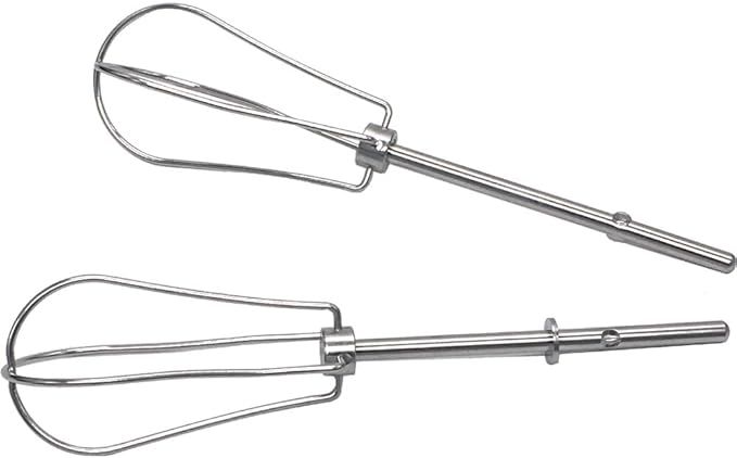 Replacement W10490648 Stainless Steel Hand Mixer Turbo Beater- Exact Compatible with KitchenAid & Whirlpool Mixers - KHM2B, W10490648, KHM5, AP5644233, AP5644233, PS4082859