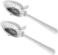 2PCS Tea Strainers, Stainless Steel Tea Diffuser Spoons with Long Handle for Loose Tea Leaf Coffee Herb