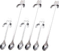 6 PCS Cat Spoon Coffee Tea spoon Set, ESRISE Stainless Steel Mini Long Cute Kitten Stirring Teaspoons for Dessert Drink Mixing Milkshake (Silver)