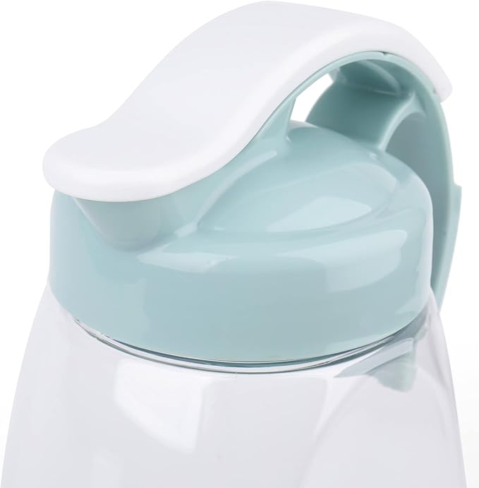 Frcctre 2 Pack Plastic Water Pitcher with Lid, 74 Oz Clear Airtight Beverage Pitcher Juice Container Water Carafe Fridge Jug for Juice, Coffee, Iced Tea, Lemonade, Heat Resistant & Shatter-proof