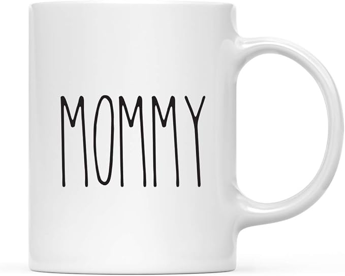 Andaz Press Simple Rustic Farmhouse Kitchen Decor 11oz. Ceramic Coffee Tea Mug Gift, Mommy, 1-Pack, Birthday Christmas Gift Ideas for Family, Friends