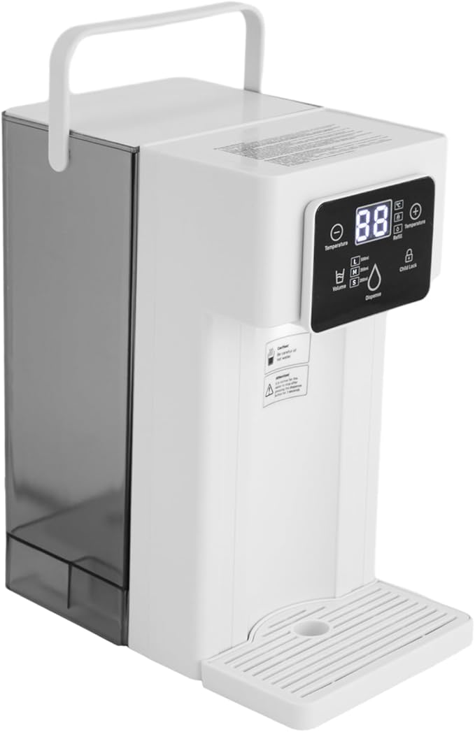 Instant Hot Water Dispenser Filter, 1500W Countertop Water Boiler Warmer, Countertop Electric Kettles with Safety Lock for Office, Bedroom, Living room, Kitchen (White)