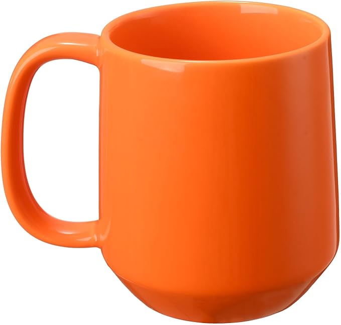 Miicol Ceramic Coffee Mug, 16 oz Large Coffee Cup, Tea Mug with Handle, Flat Bottom Mug for Men, Women, Office, Microwave and Dishwasher Safe, Multi-Color, Sun Orange