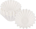 EUSOAR 1-4 Cup Paper Coffee Filters, Pack of 200 White Disposable Coffee Filter Basket Style, for Home Commercial Coffee Dripper and Brewers, Compatible for Single Pour Over and Drip Coffee Makers