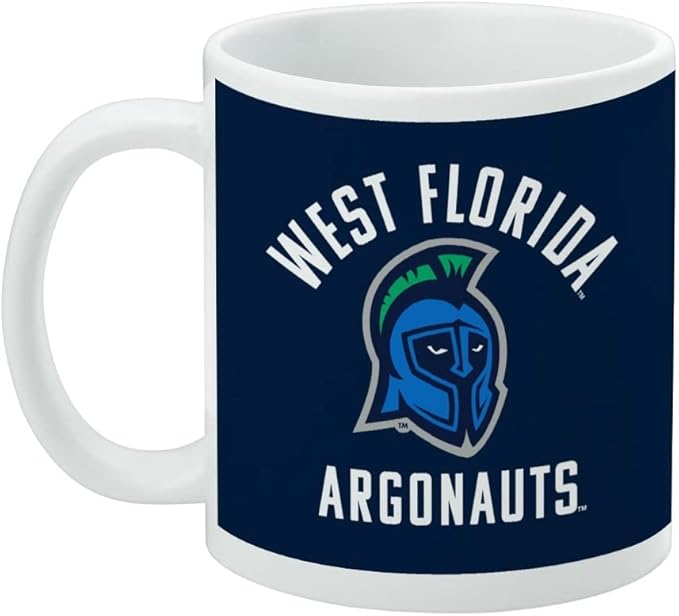 West Florida Argonauts Logo Ceramic Coffee Mug, Novelty Gift Mugs for Coffee, Tea and Hot Drinks, 11oz, White