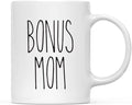 Andaz Press Simple Rustic Farmhouse Kitchen Decor 11oz. Ceramic Coffee Tea Mug Gift, Bonus Mom, 1-Pack, Birthday Christmas Gift Ideas for Family, Friends