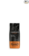 Bristot L‘americano Filter Coffee | Dark Roast Ground Coffee | 100% Arabica | Filter | 16 Bags