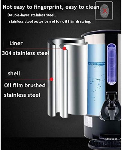 INTBUYING Stainless Steel Large Capacity Commercial 110V Hot Water Dispense Boiler Instant Boiling Machine Heater Electric Kettle Temperature Control for Coffee Tea with Faucet Tap-15.4L
