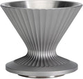 Pour Over Coffee Dripper Drip Coffee Pour Over Maker Resuable Blossom Cone Funnel Stainless Steel Metal Coffee Filter for Travel, Camping, Office, Home, Coffee Maker Brew (Twilight Gray)