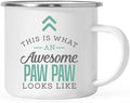 Andaz Press 11oz. Stainless Steel Campfire Coffee Mug, This is What an Awesome Paw Paw Looks Like, 1-Pack, Birthday Gift Ideas for Coworker Him Her, Includes Gift Box