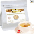 Shredded Ginger Herbal Tea – 姜根茶 – 3.5oz/100g, 50 Pyramid Tea Bags, Non-GMO, Caffeine-Free, Warming & Spicy, Supports Digestion & Circulation