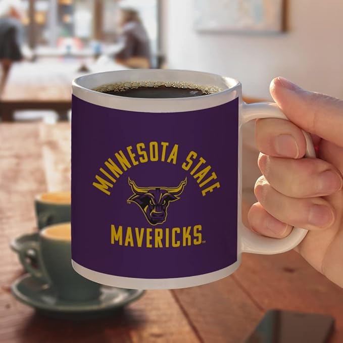 Mankato Mavericks Ceramic Coffee Mug, Novelty Gift Mugs for Coffee, Tea and Hot Drinks, 11oz, White